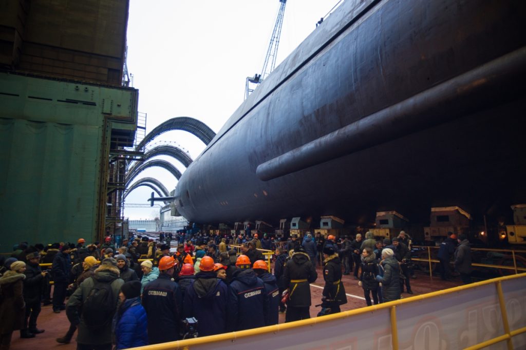 Nuclear-Powered Submarine Prince Vladimir Was Floated In Russia's Severodvinsk (Photos)