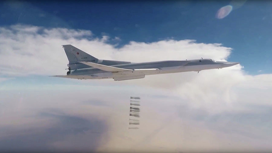 Russian Strategic Bombers Struck ISIS Terrorists Near Al-Bukamal For Third Time In Week (Video)