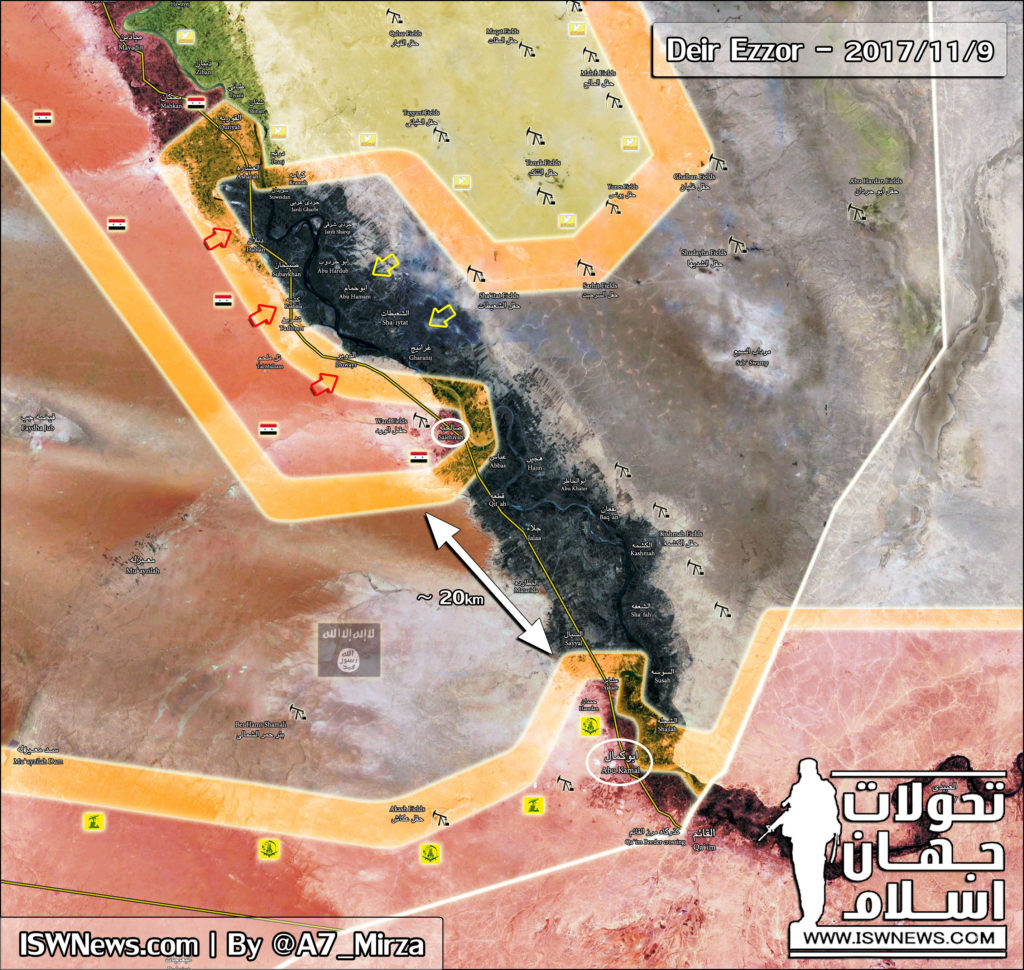 Map Update: Syrian Troops Restoring Control Over Al-Bukamal, Advancing In Euphrates Valley