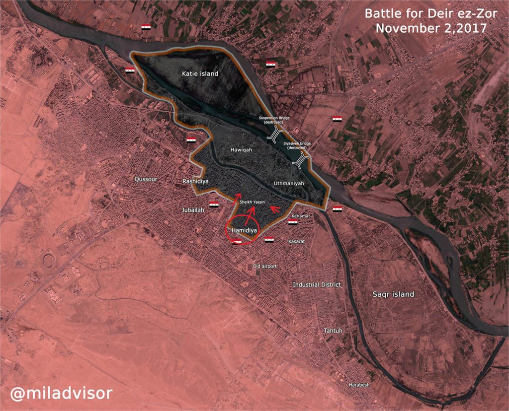 Syrian Forces Liberated Al-Hamidiyah Neighborhood From ISIS In Deir Ezzor City (Map)