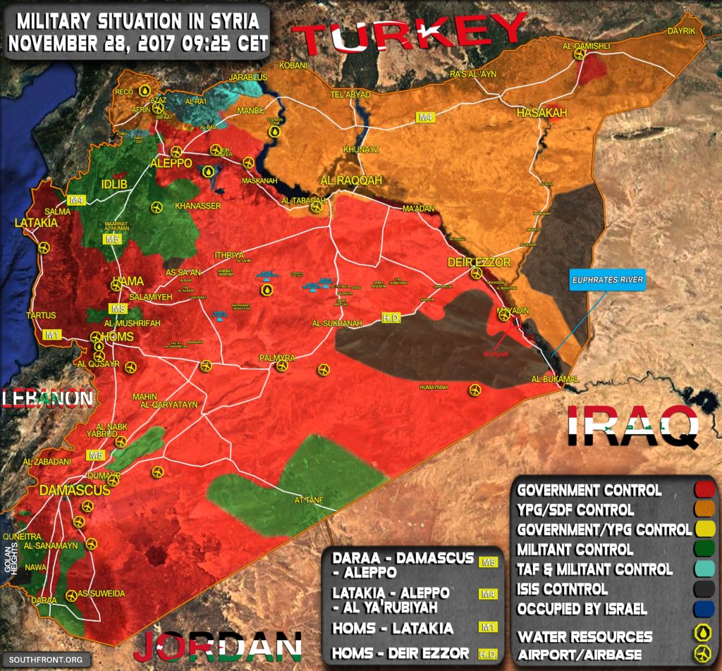 Syrian Army Purged ISIS-held Pocket South Of Mayadin In Deir Ezzor Province (Map)