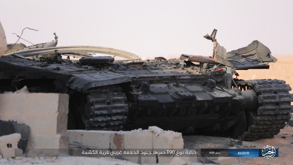 ISIS Ambushed Tiger Forces Convoy South Of al-Mayadin. T-90 Battle Tank Destroyed (Photos)