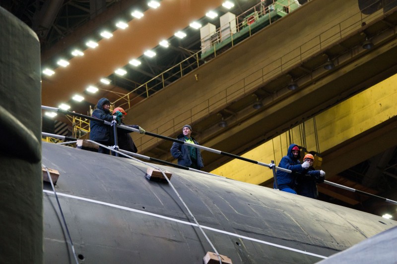 Nuclear-Powered Submarine Prince Vladimir Was Floated In Russia's Severodvinsk (Photos)