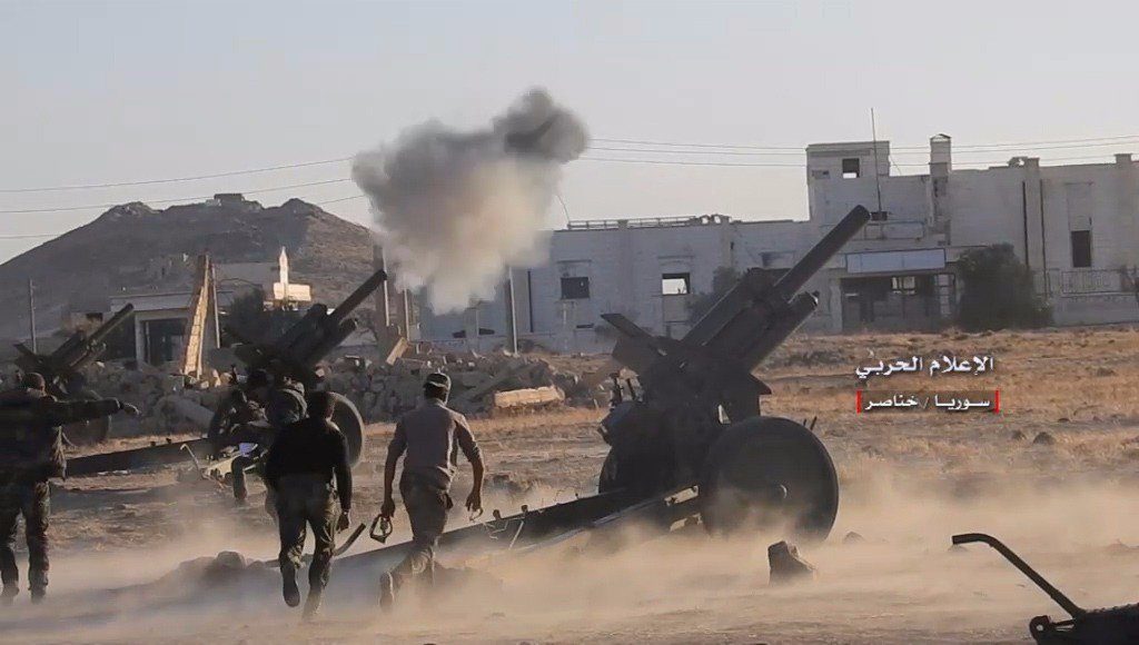 In Photos And Video: Syrian Army Pounding Militant Positions In Southern Aleppo