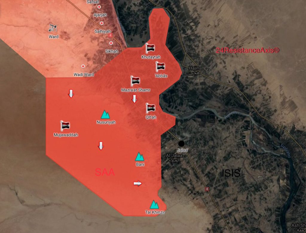 Tiger Forces Continue Rapid Avdance, Liberate 5 Villages And 3 High Points From ISIS (Map)