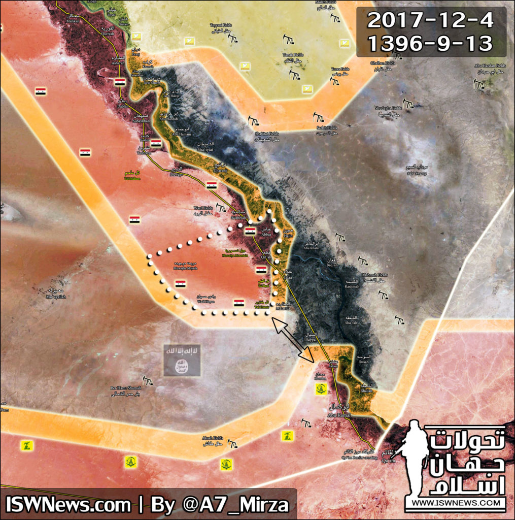 Map Update: Progress Of Tiger Forces' Advance Towards Syria's Al-Bukamal