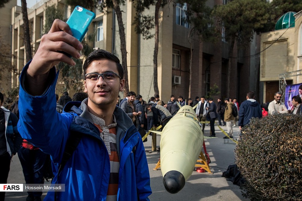 In Photos: Zolfaghar Ballistic Missile Is Showcased In Front Of Amirkabir University of Technology In Teheran