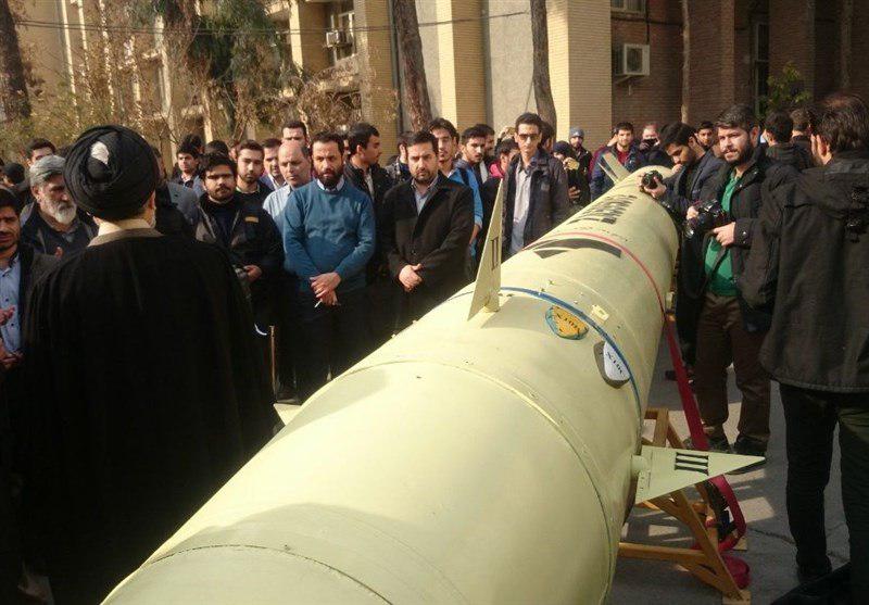 In Photos: Zolfaghar Ballistic Missile Is Showcased In Front Of Amirkabir University of Technology In Teheran