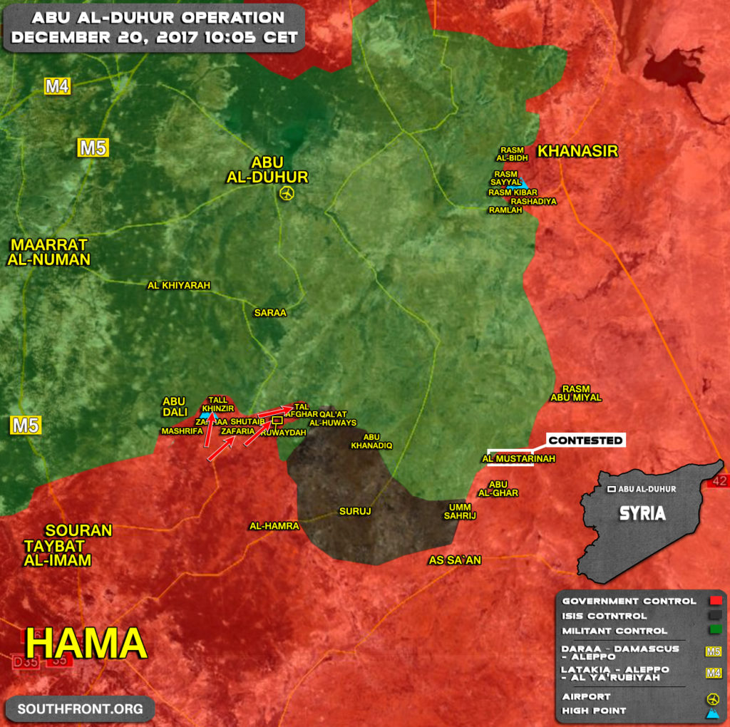 Map Update: Government Forces Advance In Southern idlib