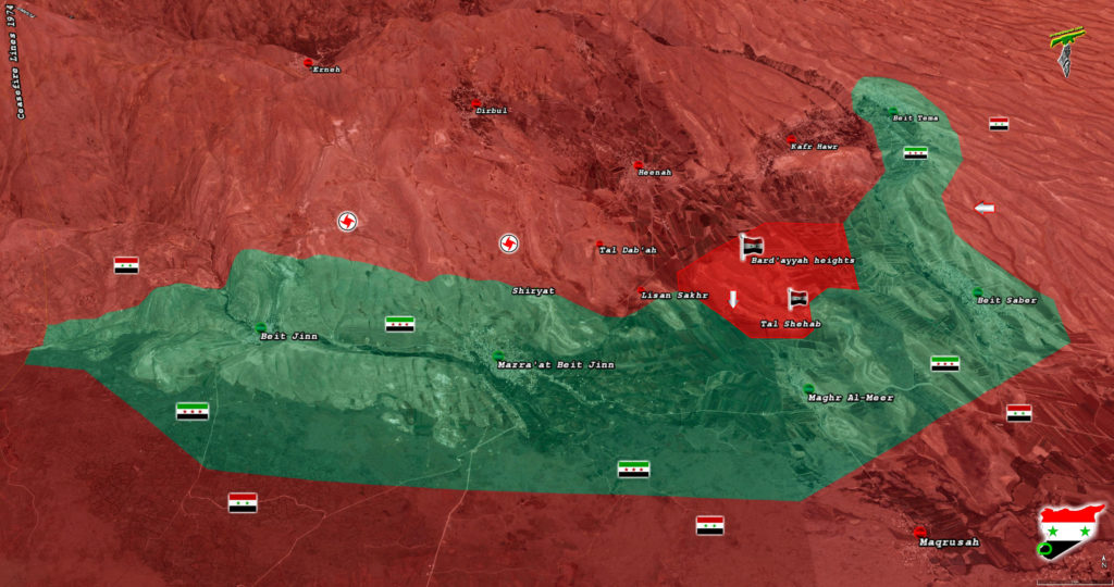 Syrian Troops Establish Fire Control Over Important Militant Supply Line In Beit Jinn Pocket (Map)