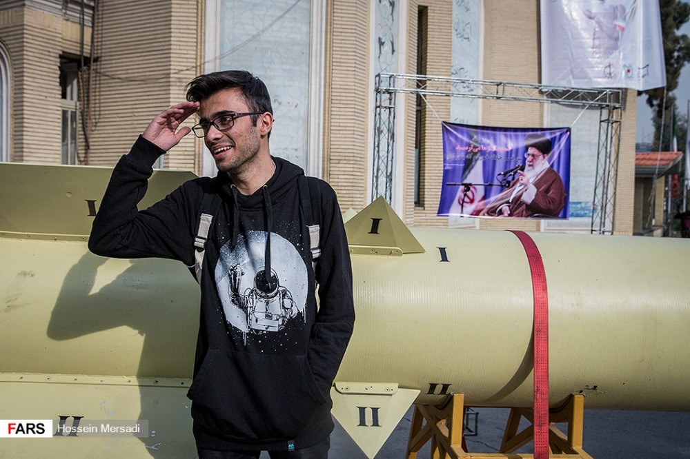 In Photos: Zolfaghar Ballistic Missile Is Showcased In Front Of Amirkabir University of Technology In Teheran