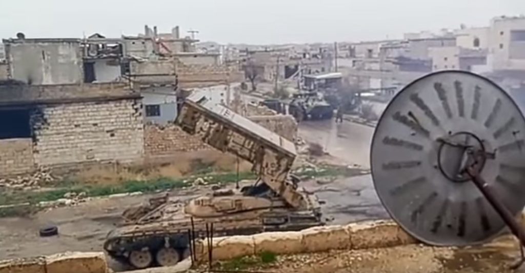 Video: Russian TOS-1A Heavy Flamethrower System Pounds Militant Positions In Northern Hama