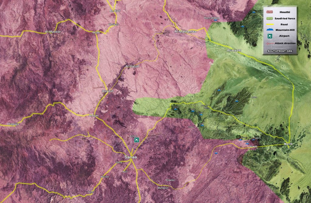 Yemen Map: Military Situation In Countryside Of Sanaa