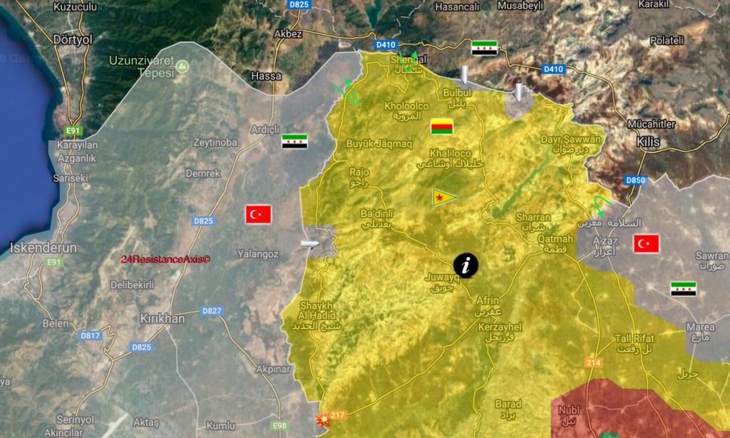 Turkish Military Carries Out Massive Artillery And Air Strikes On Kurdish Forces In Afrin (Map, Video)