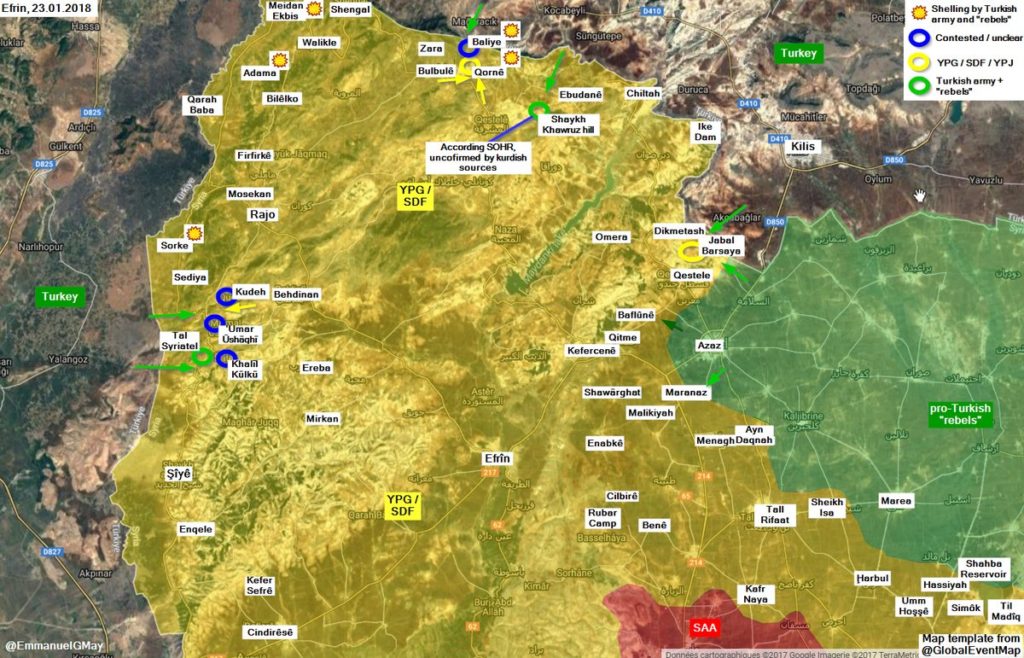 Turkish General Staff: 260 Kurdish Fighters Killed Since Start Of Operation Olive Branch