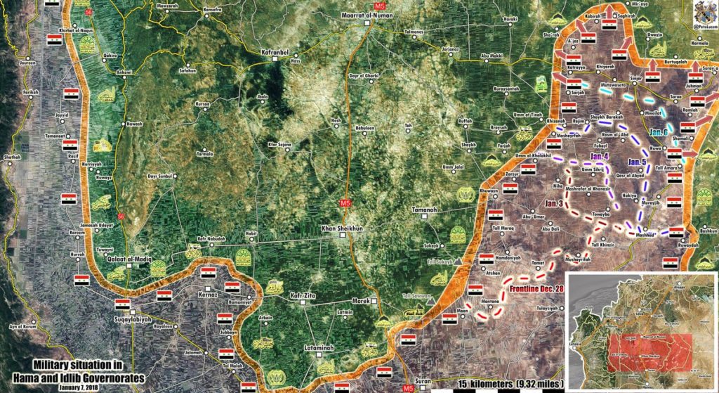 Map Update: Military Situation In Southern Idlib And Northern Hama Following Recent Advances By Syrian Army