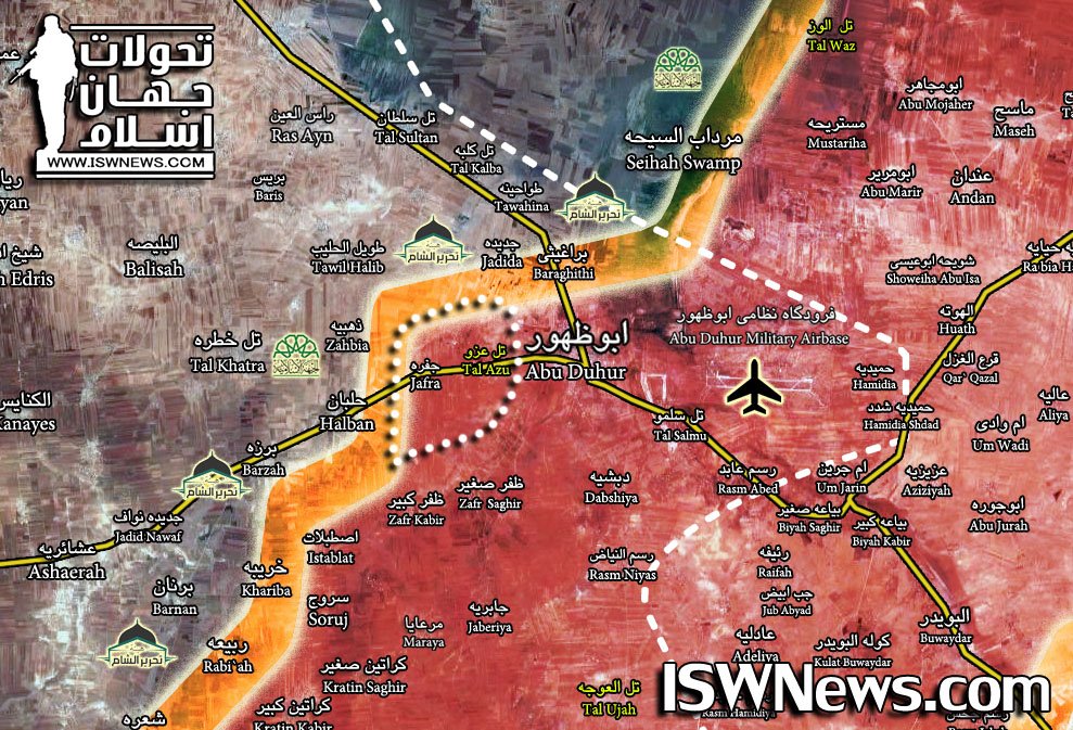 Government Forces Secure Western Flank Of Abu al-Duhur (Map)