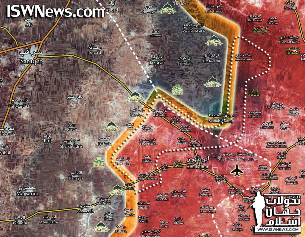 Map Update: Closer Look At Military Situation In Abu al-Duhur Countryside