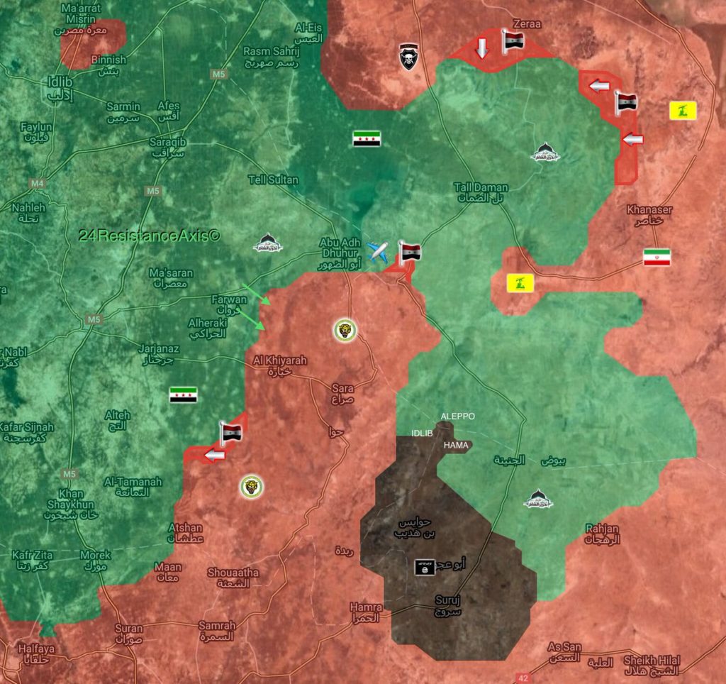 Military Situation In Abu Al-Duhur Area On January 12, 2018 (Map Update)