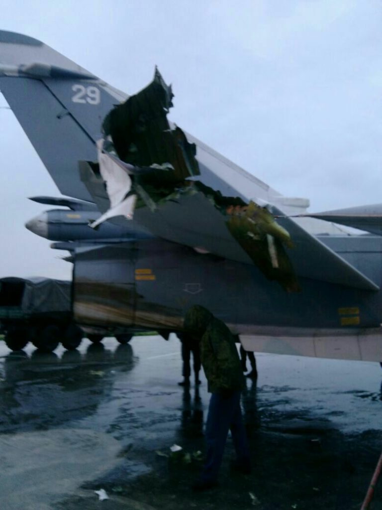 Photos Allegedly Show Damage Caused To Russian Aircraft At Khmeimim Air Base From Militant Shelling