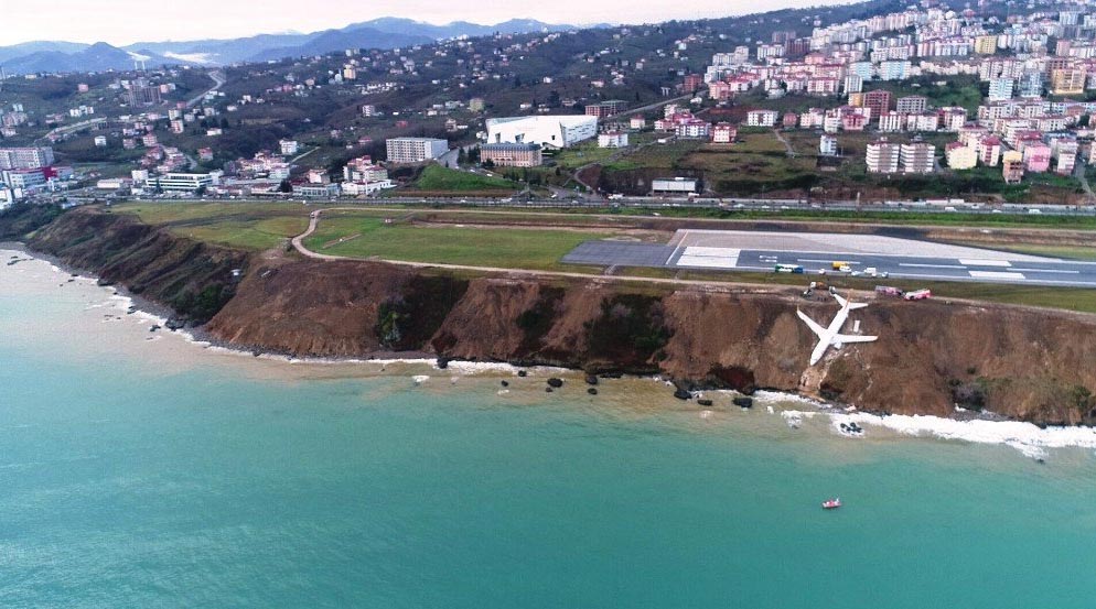 Turkish Plane Nearly Crashes Into Black Sea After Skidding Off Runway (Videos, Photos)