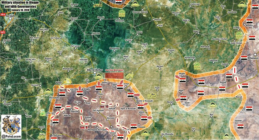 Map Update: Government Forces Advance In Abu al-Duhur Area, Militants Attacks Army In Southern Aleppo