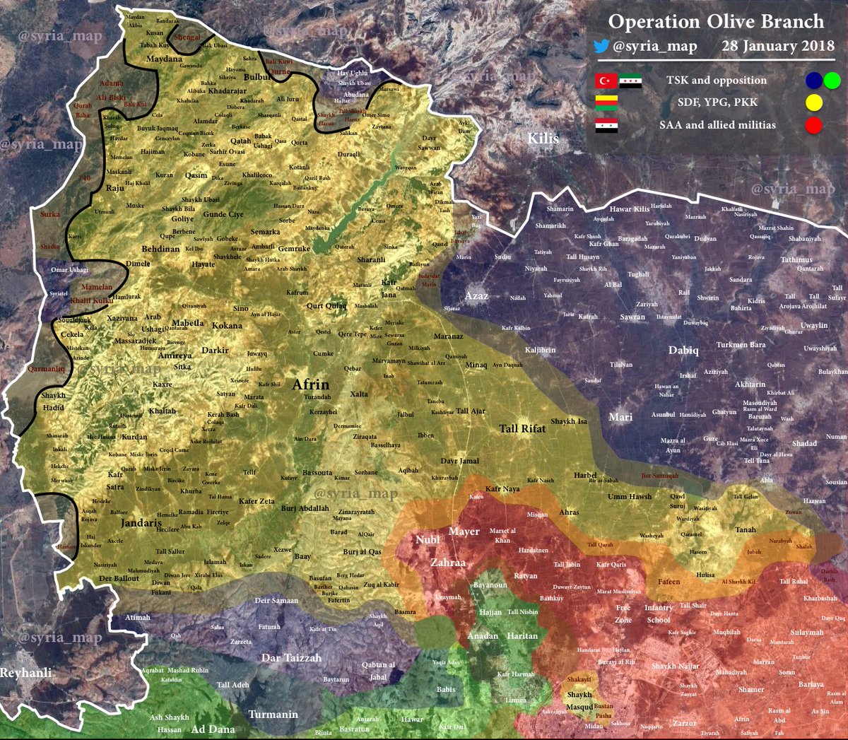 Turkish Army Captured Key Mount East Of Afrin city (Photos, Map)