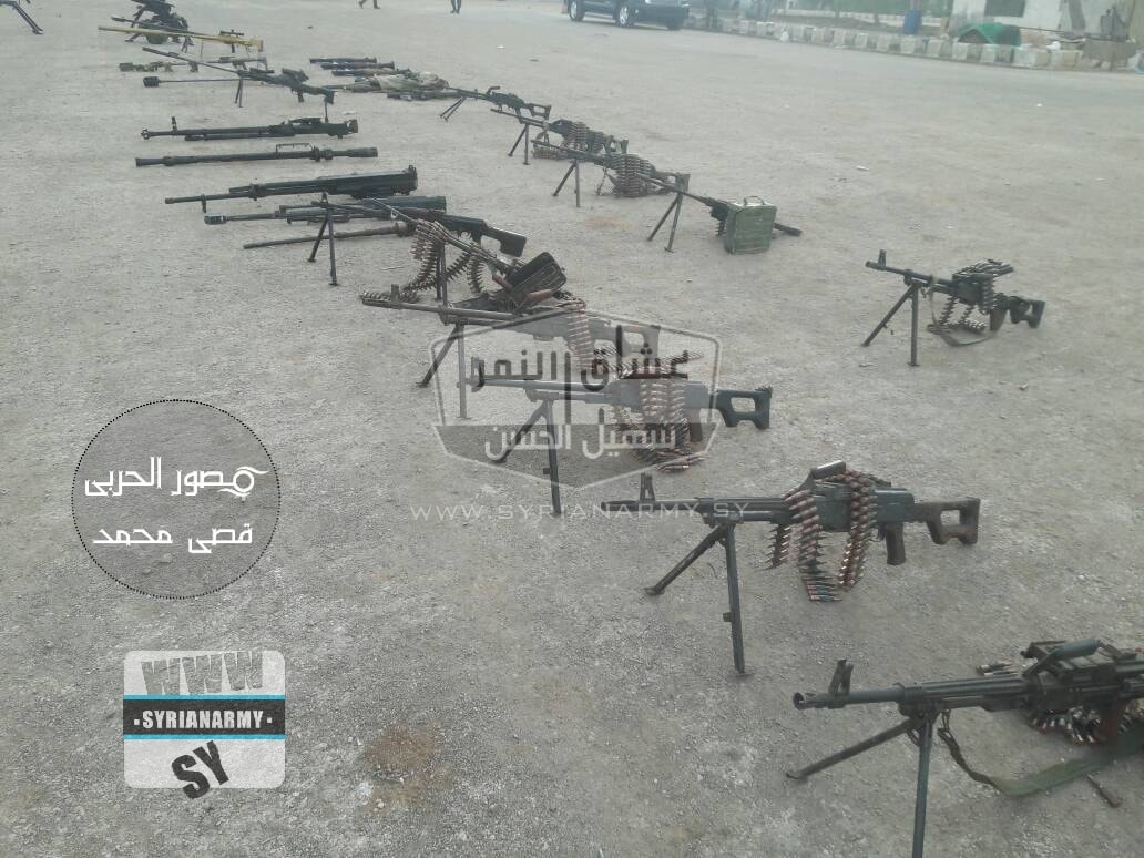 Syrian Army Showcases Large Number Of Weapons Captured From ISIS (Photos)