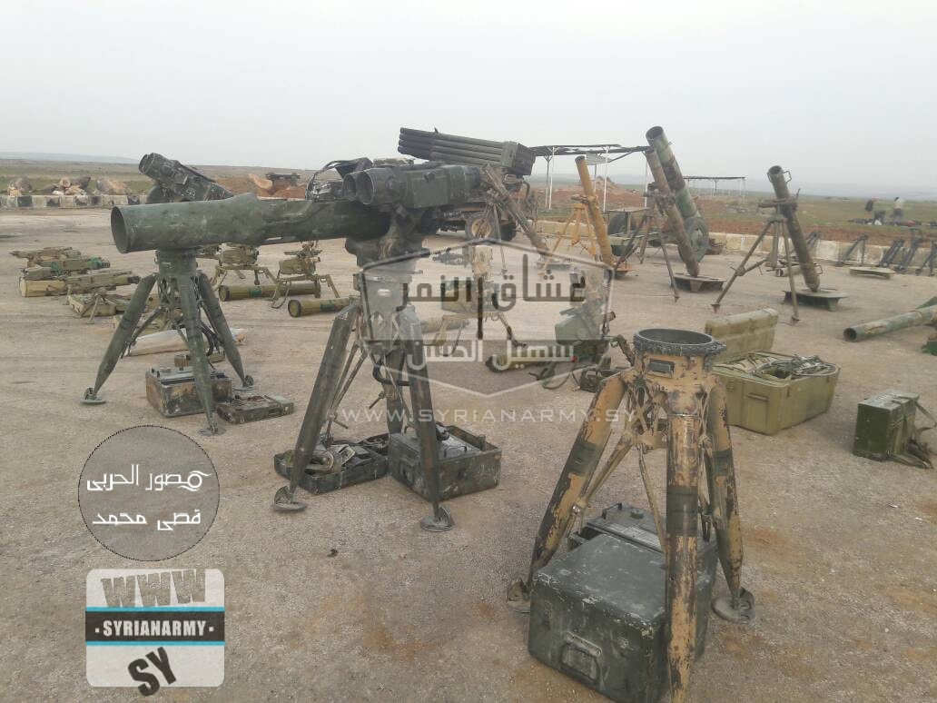 Syrian Army Showcases Large Number Of Weapons Captured From ISIS (Photos)