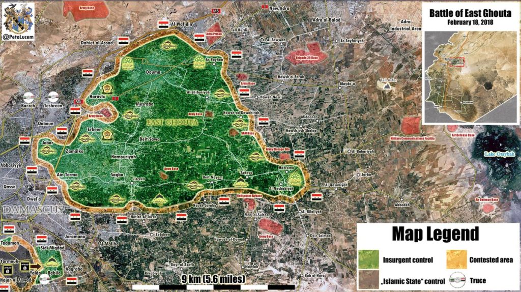 Map Update: Military Situation In Damascus' Eastern Ghouta