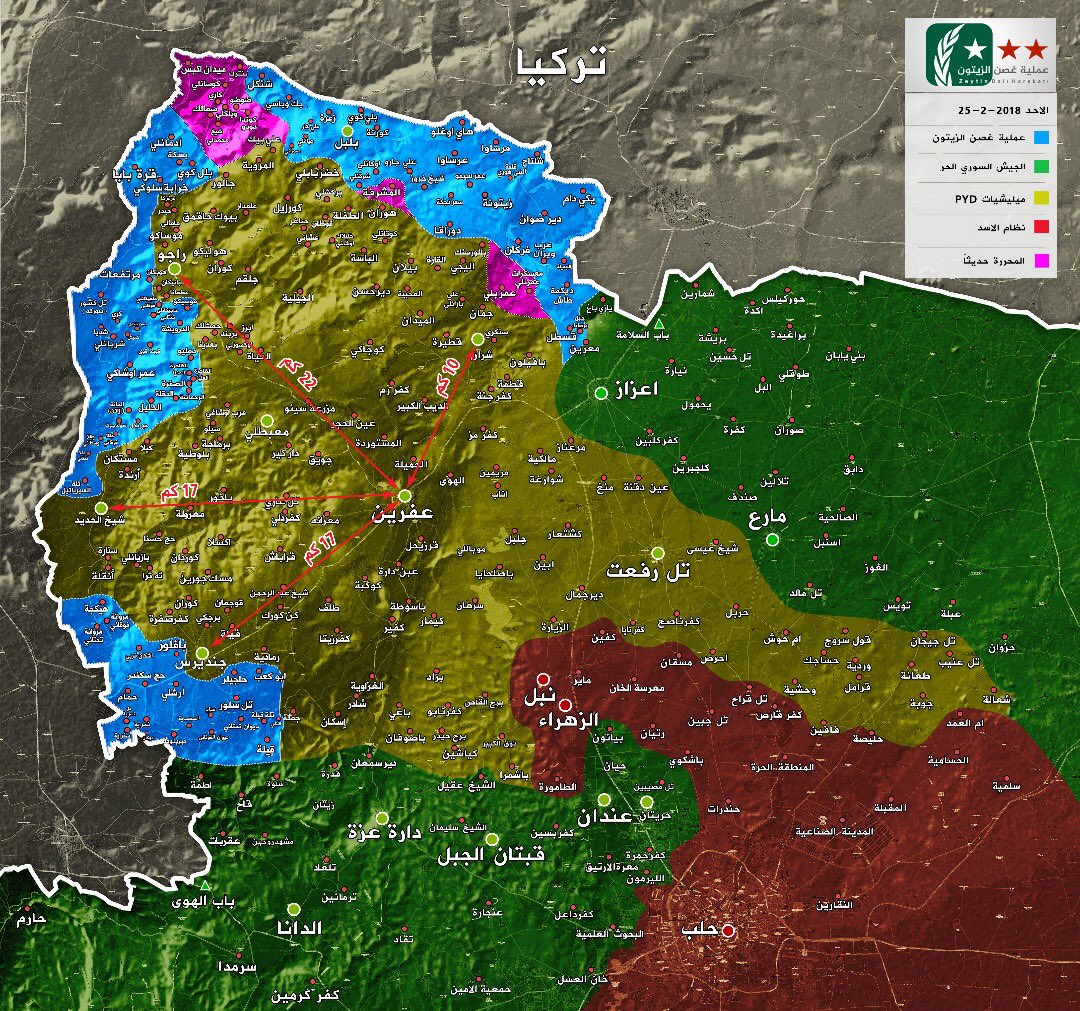 Turkish Army Captures Key Town, Kills Dozens Of Kurdish Fighters In Afrin Area