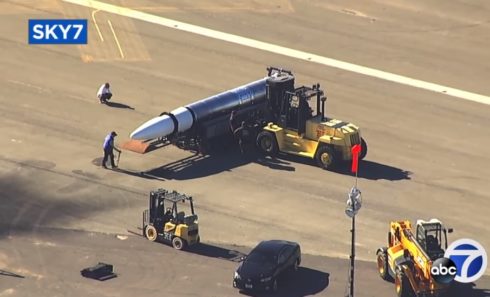 ABC7 News Filmed Stealthy US Space Rocket At Alameda Naval Air Station