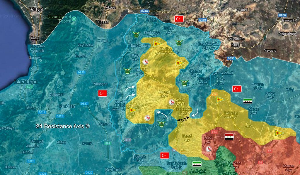 Overview Of Battle For Afrin On March 14, 2018 (Maps, Videos, Photos)