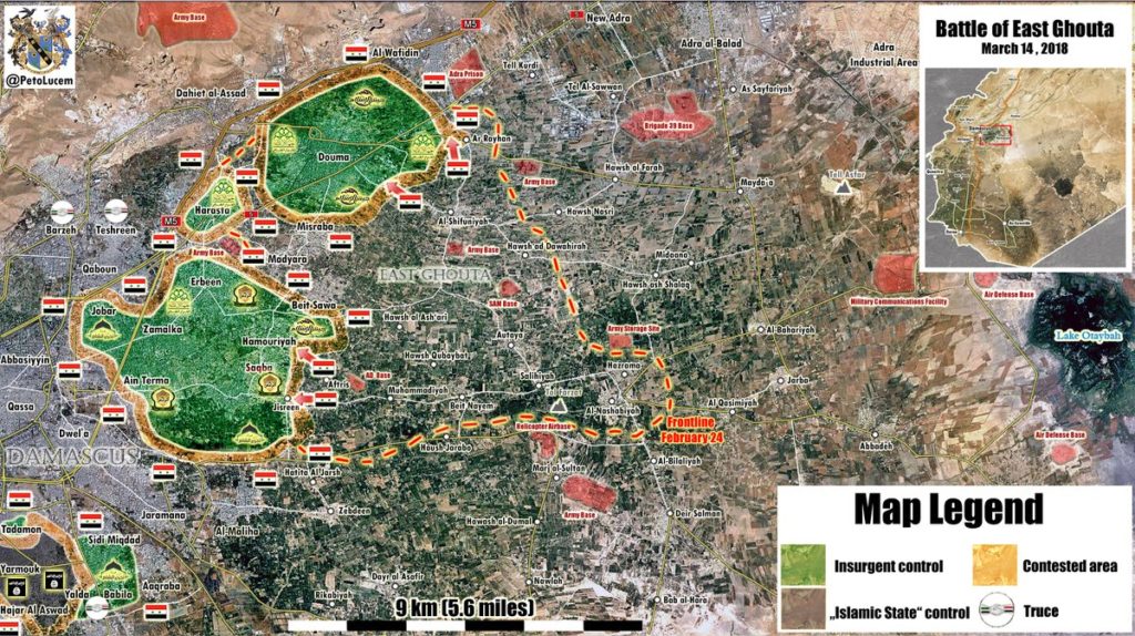 Map Update: Military Situation In Eastern Ghouta On March 14, 2018