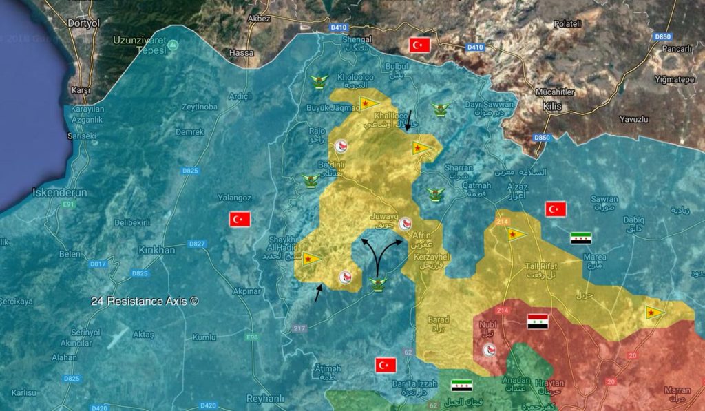 Overview Of Battle For Afrin On March 15, 2018 (Map, Photos)