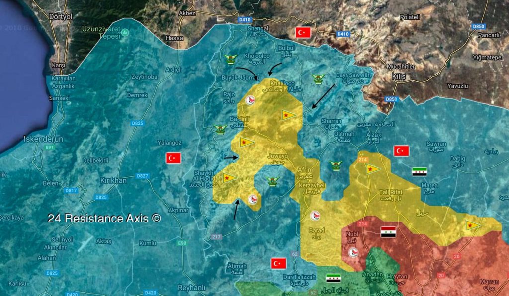 Overview Of Battle For Afrin On March 16, 2018 (Maps, Videos)