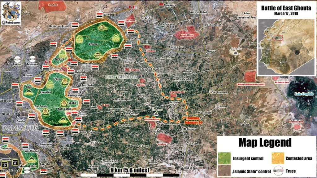 Map Update: Military Situation In Eastern Ghouta Following Advance On Kafr Batna And Saqba