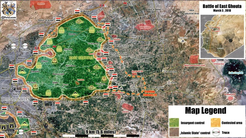 Map Update: Government Forces Liberate Large Area In Eastern Ghouta