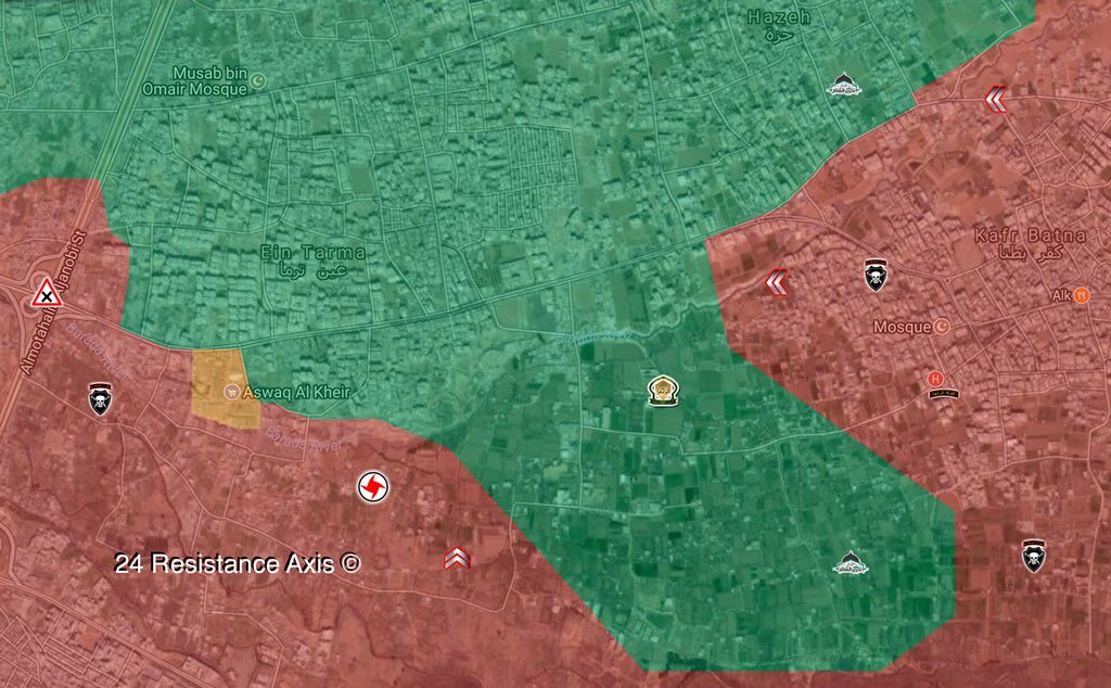 Government Forces Advance In Ein Tarma, Repel Militant Attack South Of Douma (Maps)