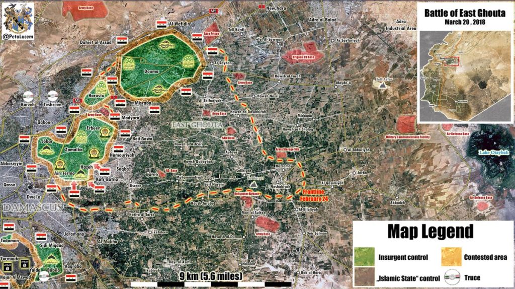 Map Update: Military Situation In Eastern Ghouta On March 20, 2018