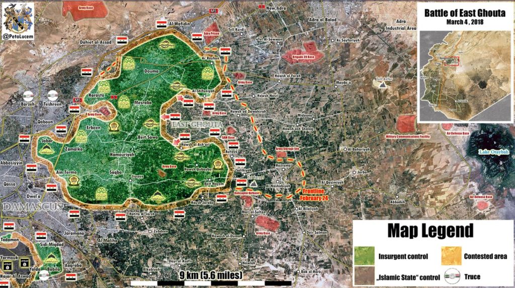 Map Update: Government Forces' Progress Against Militants In Eastern Ghouta