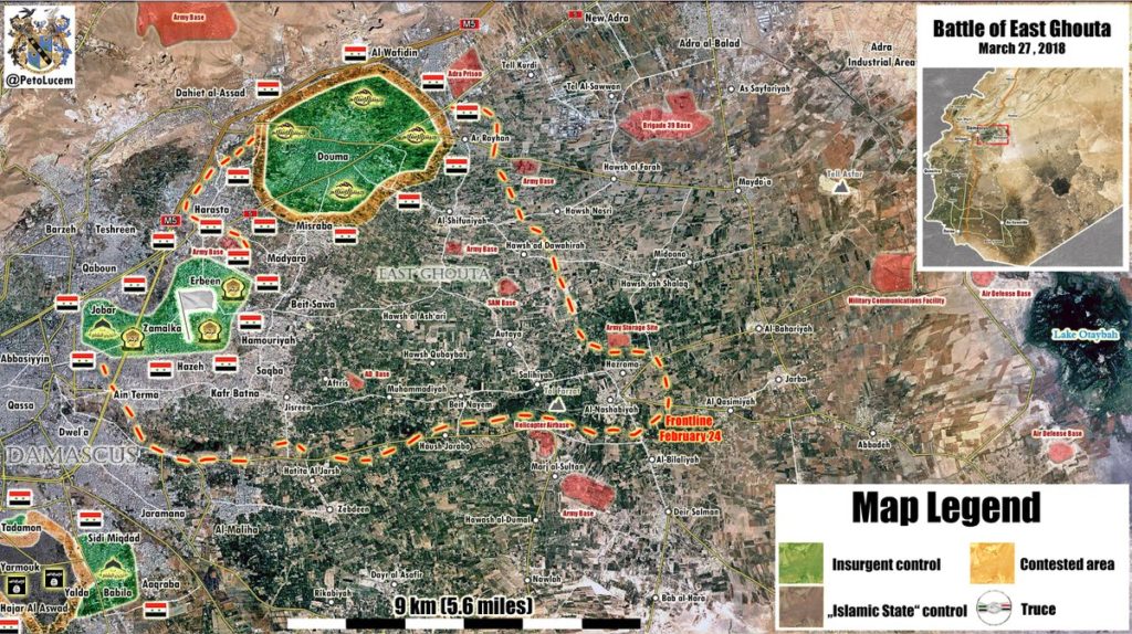 Map Update: Military Situation In Eastern Ghouta On March 27, 2018