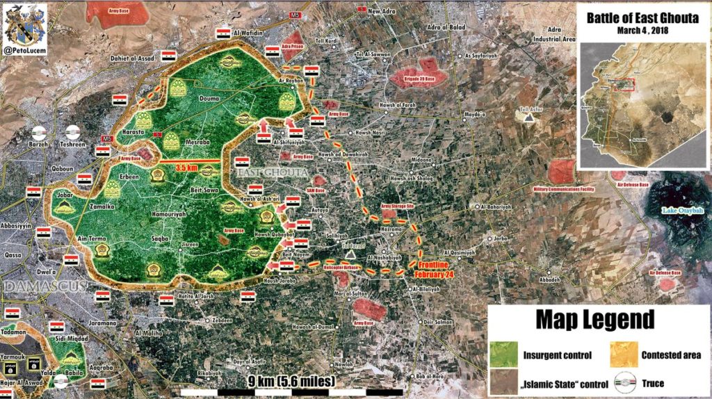 In Maps: Syrian Government Forces Crushing Militants In Eastern Ghouta