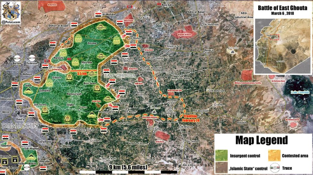 Government Forces Advance On Misraba And Beit Sawa In Eastern Ghouta (Map)