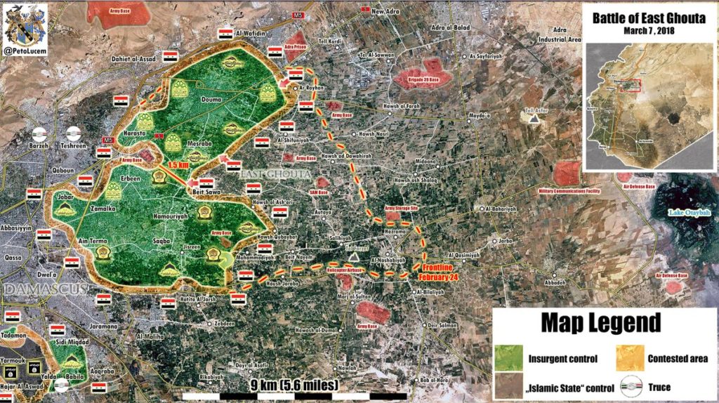 Map Update: Military Situation In Eastern Ghouta Following Liberation Of Beit Siwa By Syrian Army