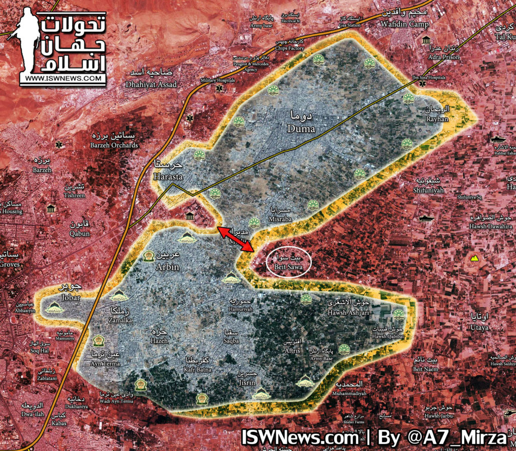 Overview Of Battle For Eastern Ghouta On March 8, 2018 (Map, Video, Photos)