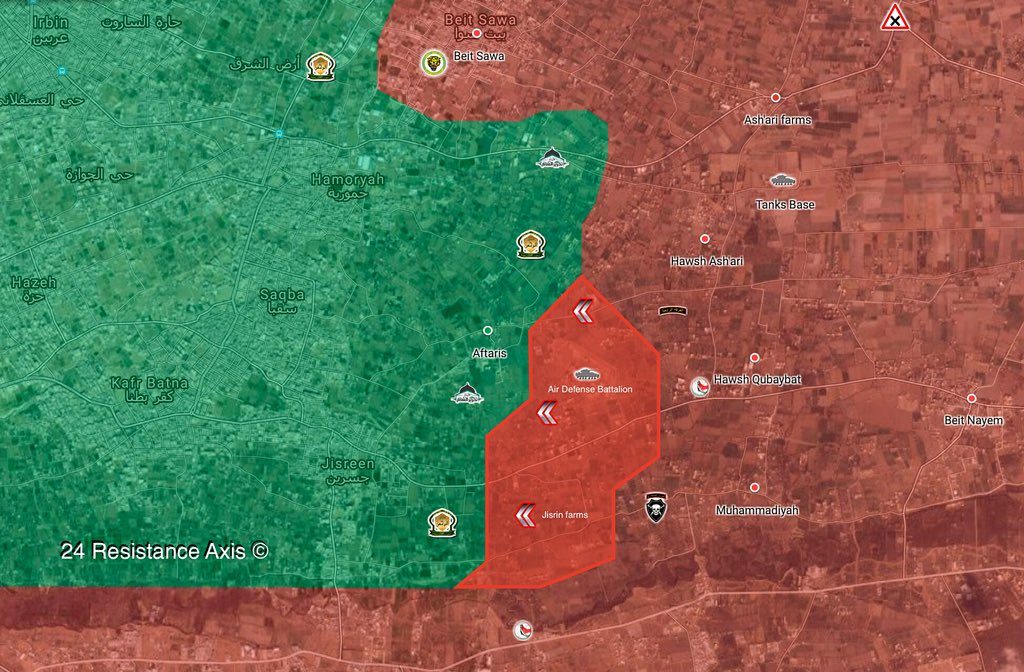 In Maps: Government Forces Liberated About Half Of Eastern Ghouta From Militants