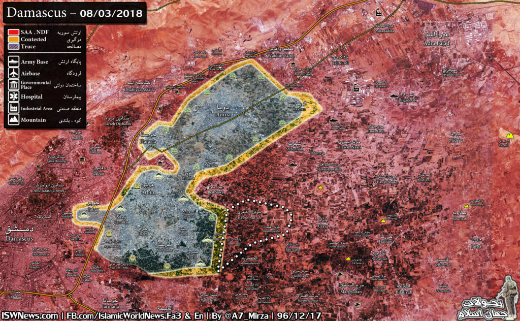 Battle For Eastern Ghouta On March 9, 2018 (Maps, Videos, Photos)