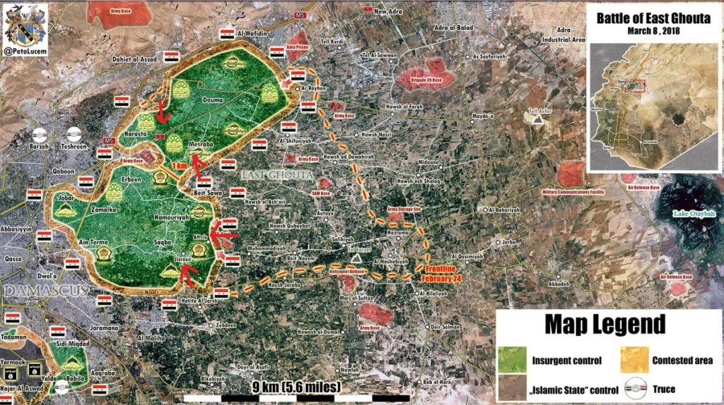 Overview Of Battle For Eastern Ghouta On March 10, 2018 (Videos, Maps)