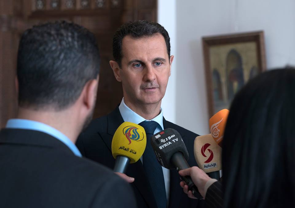 Assad: Allegations About Chemical Attacks In East Ghotua Are Part Of Western "Dictionary Of Lies"